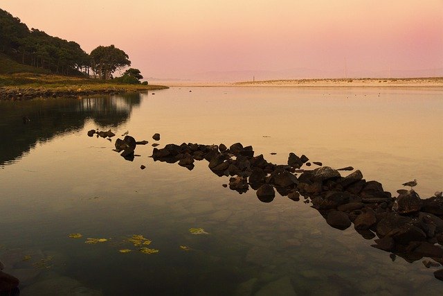 Free download sunset sea beach rocks cies island free picture to be edited with GIMP free online image editor