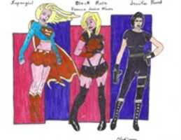 Free download Supergirl, The Black Rose and Garth Ennis Jennifer Blood free photo or picture to be edited with GIMP online image editor