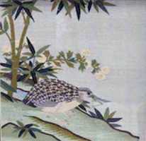 Free download Tapestry with Quail and Bamboo free photo or picture to be edited with GIMP online image editor