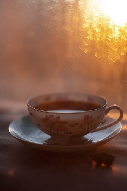 Free download tea cup sunset window evening free picture to be edited with GIMP free online image editor