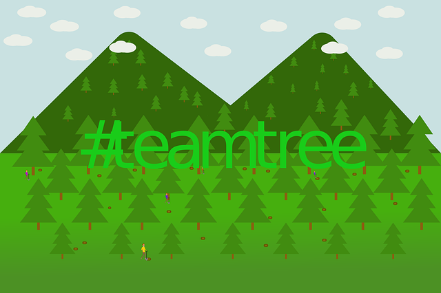 Free download Teamtrees Save Earth Teamtree - Free vector graphic on Pixabay free illustration to be edited with GIMP free online image editor