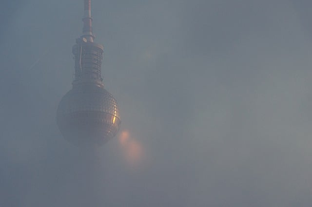 Free download television tower fog morning dawn free picture to be edited with GIMP free online image editor