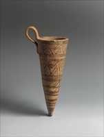 Free download Terracotta conical rhyton (vase for liquid offerings) free photo or picture to be edited with GIMP online image editor