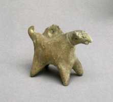 Free download Terracotta dog (?) figurine with suspension hole free photo or picture to be edited with GIMP online image editor