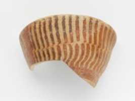 Free download Terracotta rim and upper body fragment from a straight-sided cup with tortoiseshell ripple motif free photo or picture to be edited with GIMP online image editor