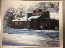 Free download The outside of The Blind Pig BBQ, covered in snow; no date. free photo or picture to be edited with GIMP online image editor