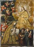 Free download The Virgin of Mercy with Three Saints free photo or picture to be edited with GIMP online image editor