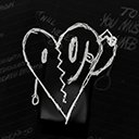 TORN HEART ON A BLACK BACKGROUND XXXTENTACION  screen for extension Chrome web store in OffiDocs Chromium