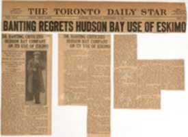 Free download Toronto Daily Star, Greenaway. BANTING REGRETS HUDSON BAY USE OF ESKIMO. Sept. 8, 1927. free photo or picture to be edited with GIMP online image editor