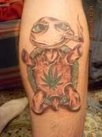 Free download Turtle smoking marijuana tattoo (224 x 300) free photo or picture to be edited with GIMP online image editor