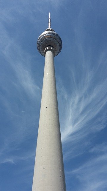 Kostenloser Download Fernsehturm Berlin Architektur - kostenloses Foto oder Bild zur Bearbeitung mit dem Online-Bildeditor GIMP