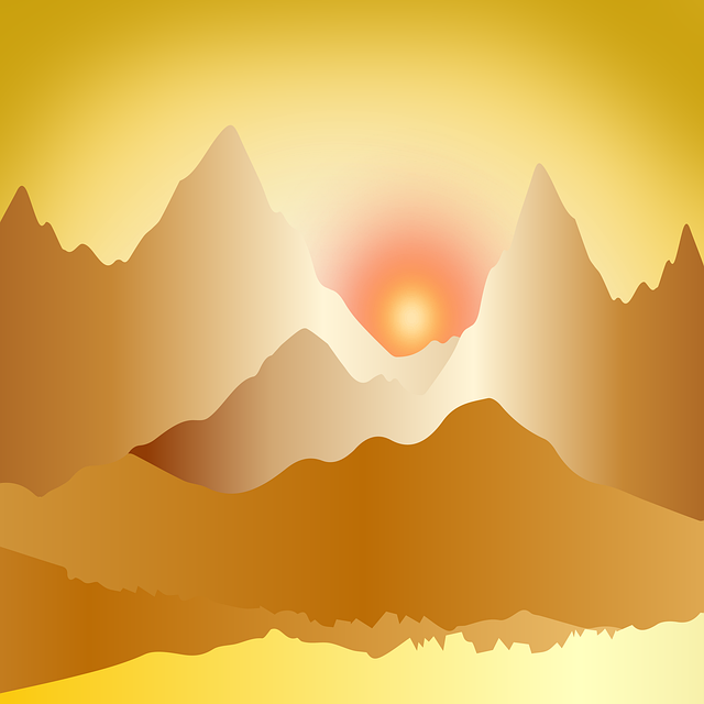 Free download Twilight Mountain Landscape -  free illustration to be edited with GIMP free online image editor