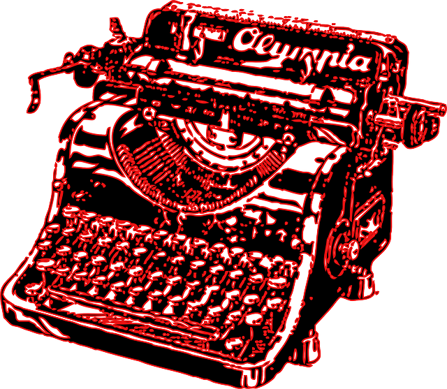 Free download Typewriter Type Writer Red - Free vector graphic on Pixabay free illustration to be edited with GIMP free online image editor