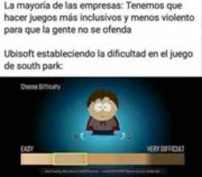 Free download Ubisoft estableciendo la dificultad del juego de South Park [ Meme ] free photo or picture to be edited with GIMP online image editor