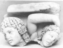 Free download Upper right corner of a marble sarcophagus: head of an African (known as an Ethiopian) and a maenad free photo or picture to be edited with GIMP online image editor