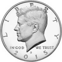 Free download US Half Dollar Obverse 2015USBureauofMinthalddollarbyIKEA free photo or picture to be edited with GIMP online image editor