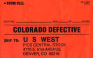 Free download U S WEST defective equipment tag free photo or picture to be edited with GIMP online image editor