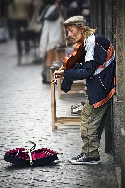 Free download violinist alms poverty beggar free picture to be edited with GIMP free online image editor