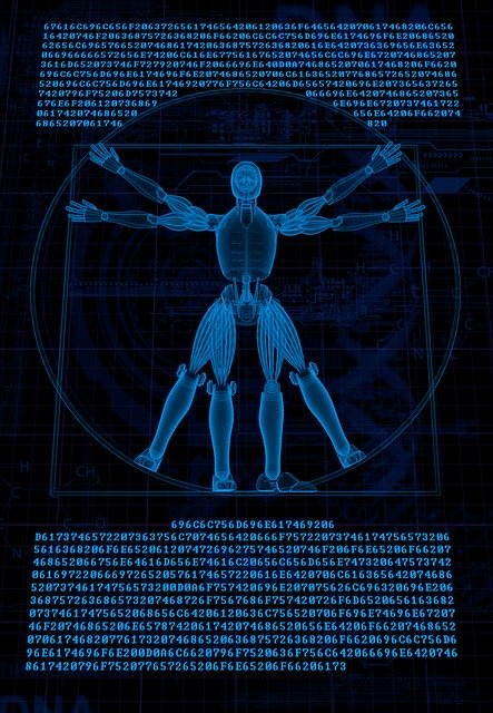 ดาวน์โหลดภาพประกอบ Vitruvian Robot Cyborg ฟรีเพื่อแก้ไขด้วยโปรแกรมแก้ไขรูปภาพออนไลน์ GIMP