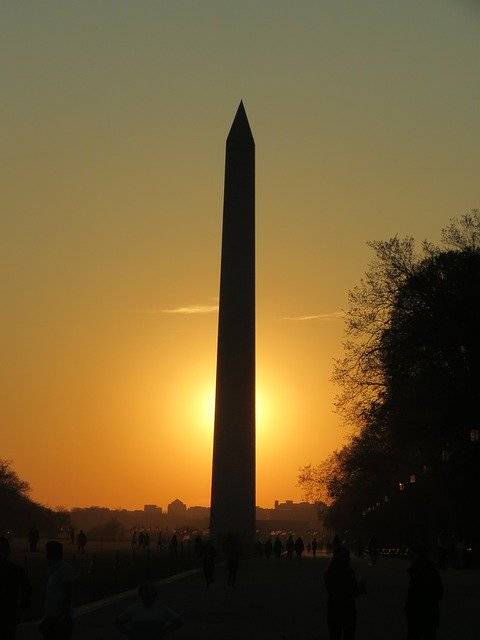 Unduh gratis Washington Sunset Obelisk - foto atau gambar gratis untuk diedit dengan editor gambar online GIMP