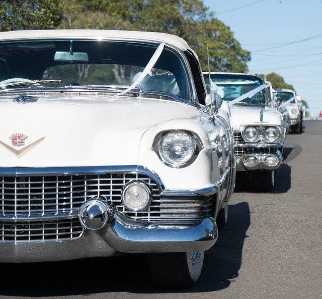 Free download Wedding Cars Cadillac White -  free photo or picture to be edited with GIMP online image editor