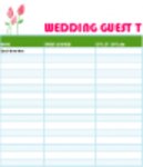 Free download Wedding Guest List Format DOC, XLS or PPT template free to be edited with LibreOffice online or OpenOffice Desktop online