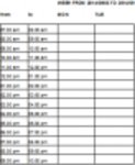 Free download week  easy timetable DOC, XLS or PPT template free to be edited with LibreOffice online or OpenOffice Desktop online