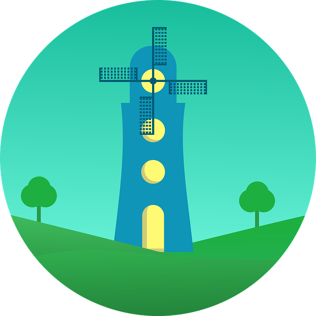 Free download Windmill Tower The Tree - Free vector graphic on Pixabay free illustration to be edited with GIMP free online image editor