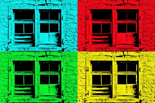 Free download Window Blue Red -  free illustration to be edited with GIMP free online image editor