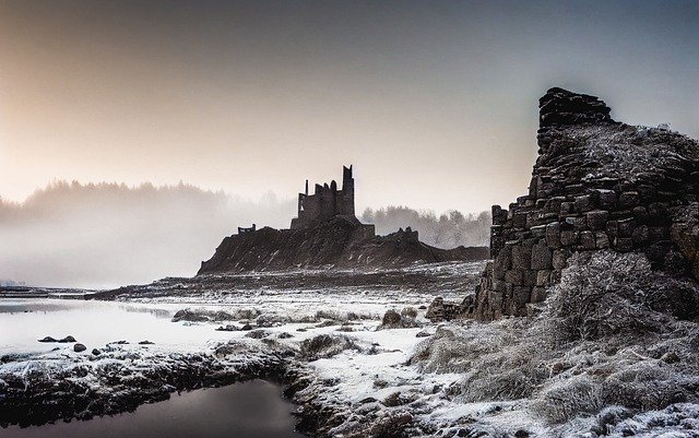 Free download winter castle ruins ai generated free picture to be edited with GIMP free online image editor