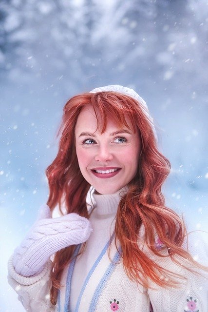 Free download winter snow young woman redhead free picture to be edited with GIMP free online image editor