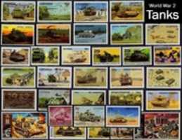 Free download World War Two Commemorative Postage Stamps Featuring Tanks free photo or picture to be edited with GIMP online image editor