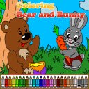 Pantalla para colorear del juego Bear and Bunny para la extensión de la tienda web de Chrome en OffiDocs Chromium