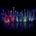 หน้าจอธีม Neon City Skyline สำหรับส่วนขยาย Chrome เว็บสโตร์ใน OffiDocs Chromium