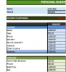 Kostenloser Download Personal Budget Sheet DOC-, XLS- oder PPT-Vorlage zur kostenlosen Bearbeitung mit LibreOffice online oder OpenOffice Desktop online