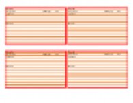 免费下载食谱 - 3 x 5 食谱卡（4 张卡）DOC、XLS 或 PPT 模板，可使用 LibreOffice 在线或 OpenOffice 桌面在线免费编辑