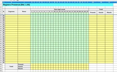 ดาวน์โหลดเทมเพลต Registro Presenze DOC, XLS หรือ PPT ฟรีเพื่อแก้ไขด้วย LibreOffice ออนไลน์หรือ OpenOffice Desktop ออนไลน์