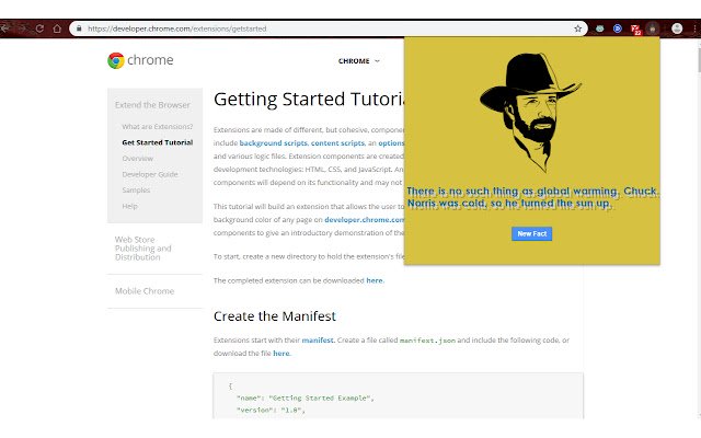 Fakta Chuck Norris dari toko web Chrome untuk dijalankan dengan OffiDocs Chromium online