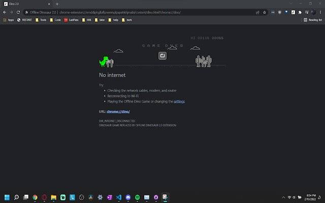 Offline Dinosaur 2.0 ຈາກ Chrome web store ທີ່ຈະດໍາເນີນການກັບ OffiDocs Chromium ອອນໄລນ໌