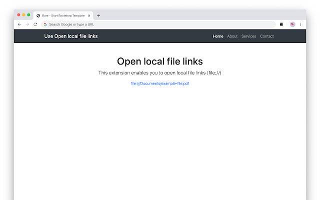 Buka tautan file lokal dari toko web Chrome untuk dijalankan dengan OffiDocs Chromium online