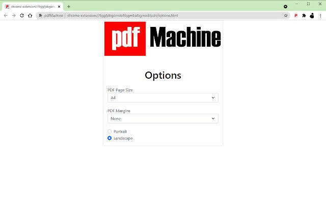 Chrome ウェブストアの pdfMachine を OffiDocs Chromium オンラインで実行する