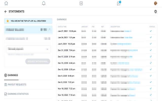 OffiDocs Chromiumオンラインで実行されるChromeウェブストアからのステートメント/収益ダウンローダー