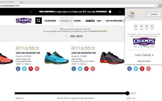 The Cart Thief ChampsSports de Chrome web store se ejecutará con OffiDocs Chromium en línea