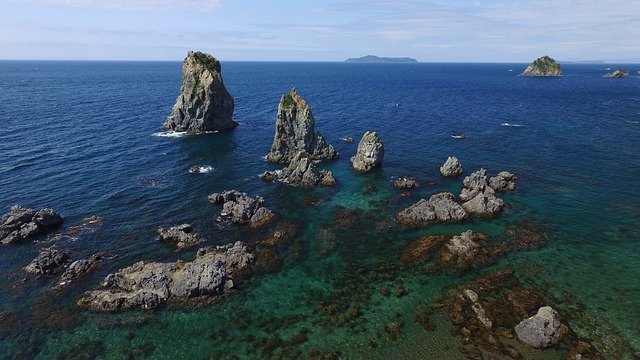 Free download Yamaguchi Prefecture 青海島 Rock -  free photo or picture to be edited with GIMP online image editor