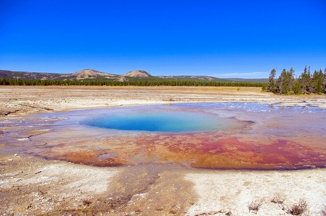 Free download YellowstoneS Opal Pool Thermal -  free photo or picture to be edited with GIMP online image editor