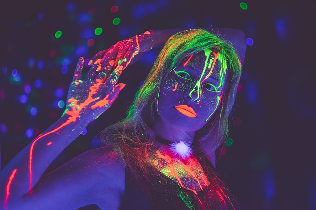 Free download young woman club a party neon free picture to be edited with GIMP free online image editor