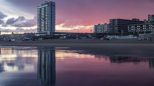 Free download Zandvoort Reflection Beach -  free photo or picture to be edited with GIMP online image editor