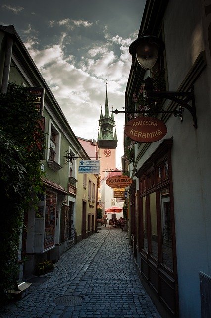 Free download Znojmo Alley Town Hall -  free photo or picture to be edited with GIMP online image editor