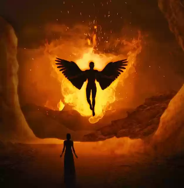 Free download Angel Fire Woman free illustration to be edited with GIMP online image editor