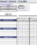 Free download Annual Calendar / Checklist DOC, XLS or PPT template free to be edited with LibreOffice online or OpenOffice Desktop online